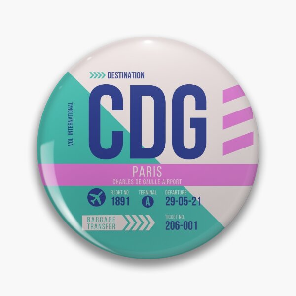 Artikelvorschau, Paris (CDG) Flughafencode Gepäckanhänger entworfen und verkauft von SLAG-Creative.