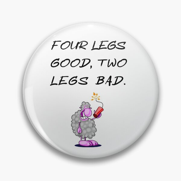 Item preview, Four legs good two legs bad white designed and sold by oxoxoxo.