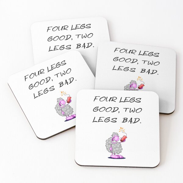 Item preview, Four legs good two legs bad white designed and sold by oxoxoxo.