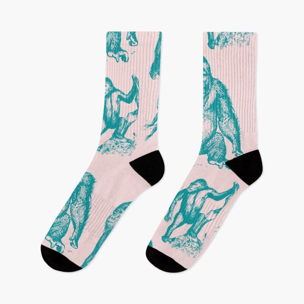 Item preview, Pink And Teal Green Monkeys Apes Gorilla Design designed and sold by LittleIconShop.