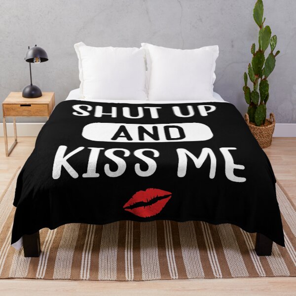 Item preview, Shut Up and Kiss Me Funny Valentines Day Quote designed and sold by Siiiiichfried.