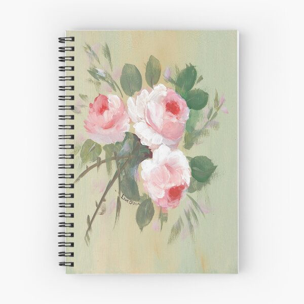 Artikelvorschau, Drei rosa und weiße Rosen entworfen und verkauft von Smalltownart.