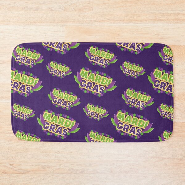 Item preview, Mardi Gras Fiesta Socks Yellow Purple Green Theme Socks Non-slip Socks Novelty Socks Carnival Vintage Party Decoration Supplies for Men Women designed and sold by NOorYES.