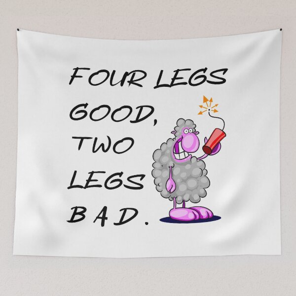 Item preview, Four legs good two legs bad tnt white designed and sold by oxoxoxo.