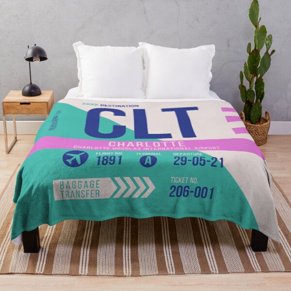Item preview, Charlotte (CLT) Airport Code Baggage Tag designed and sold by SLAG-Creative.