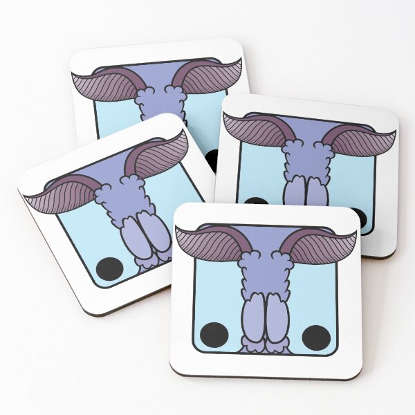 Item preview, Moth cartoon head square (blue and purple)  designed and sold by TiffanyYau.