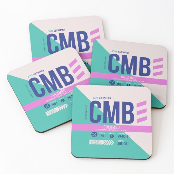 Item preview, Colombo (CMB) Airport Code Baggage Tag designed and sold by SLAG-Creative.