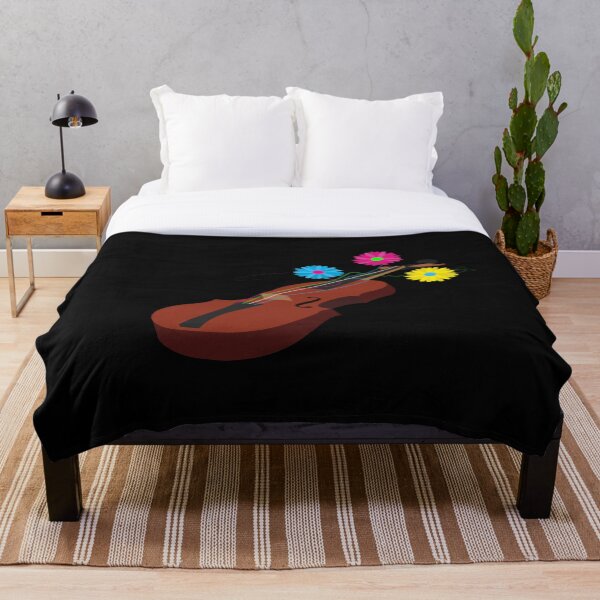 Aperçu de l'œuvre Copie de violon électrique avec des fleurs créée et vendue par blb1014.