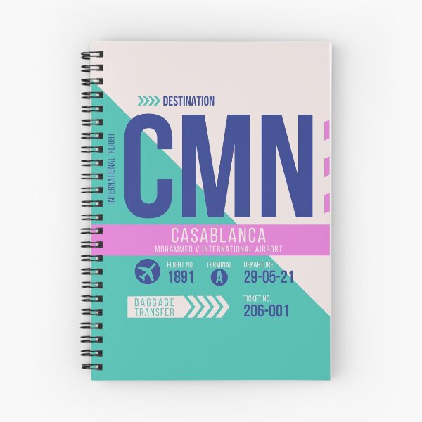 Item preview, Casablanca (CMN) Airport Code Baggage Tag designed and sold by SLAG-Creative.