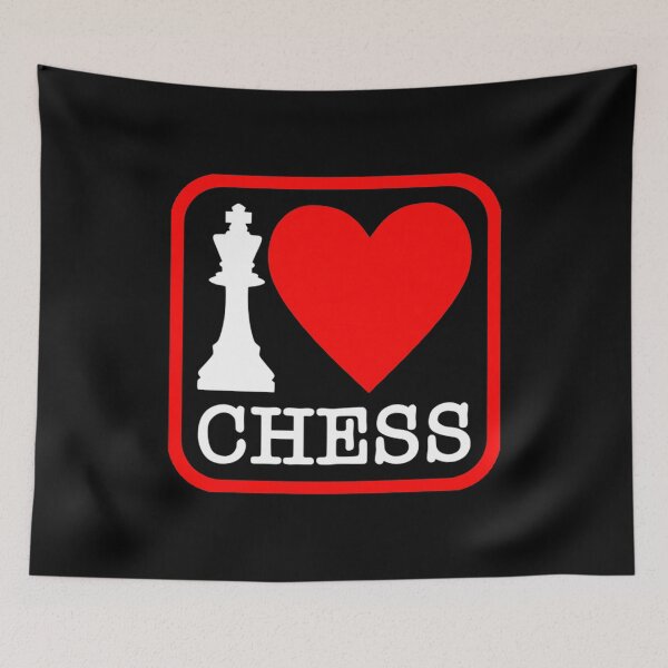 Item preview, I Love Chess cool black designed and sold by oxoxoxo.