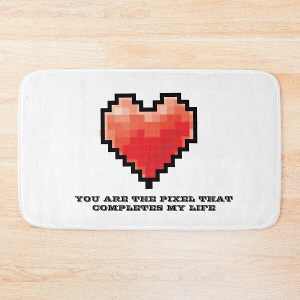 Item preview, Heart pixel on white designed and sold by SpongyDesings.