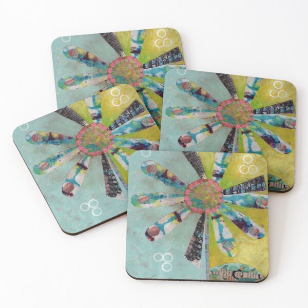 Item preview, Blue Pinwheel Collage Daisy designed and sold by nighthawkstudio.