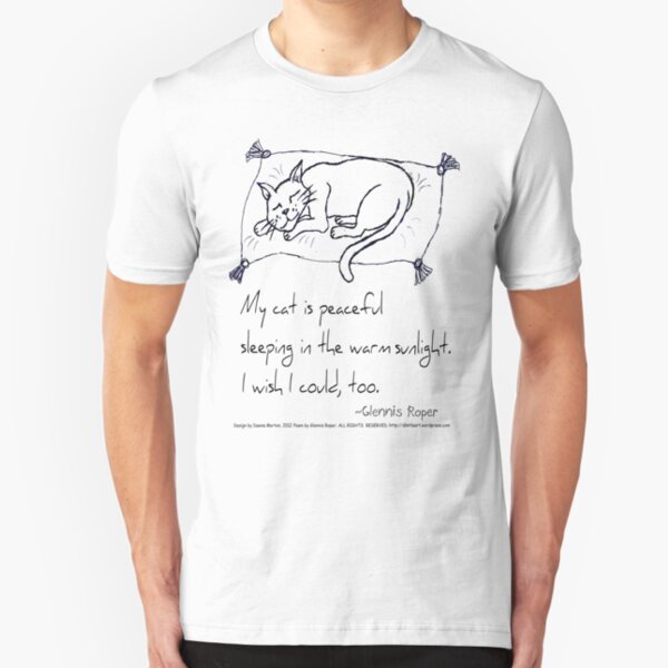 Cat Nap Haiku Slim Fit T-Shirt