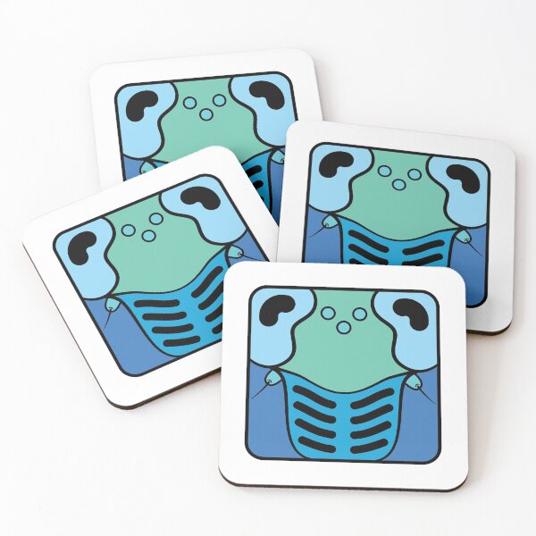 Item preview, True bug cartoon head square (blue)  designed and sold by TiffanyYau.
