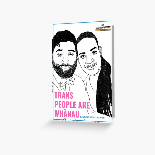 Trans People Are Whanau Greeting Card