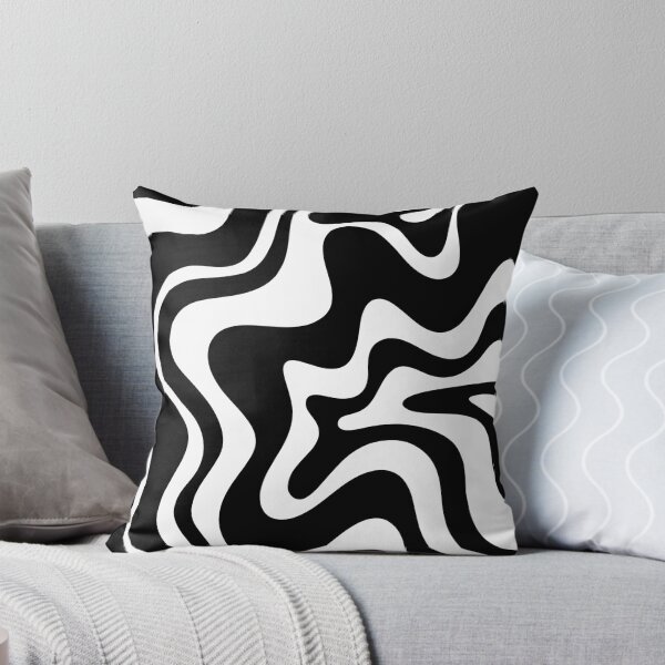 Item preview, Liquid Swirl Retro Abstract Pattern in Black and White designed and sold by kierkegaard.