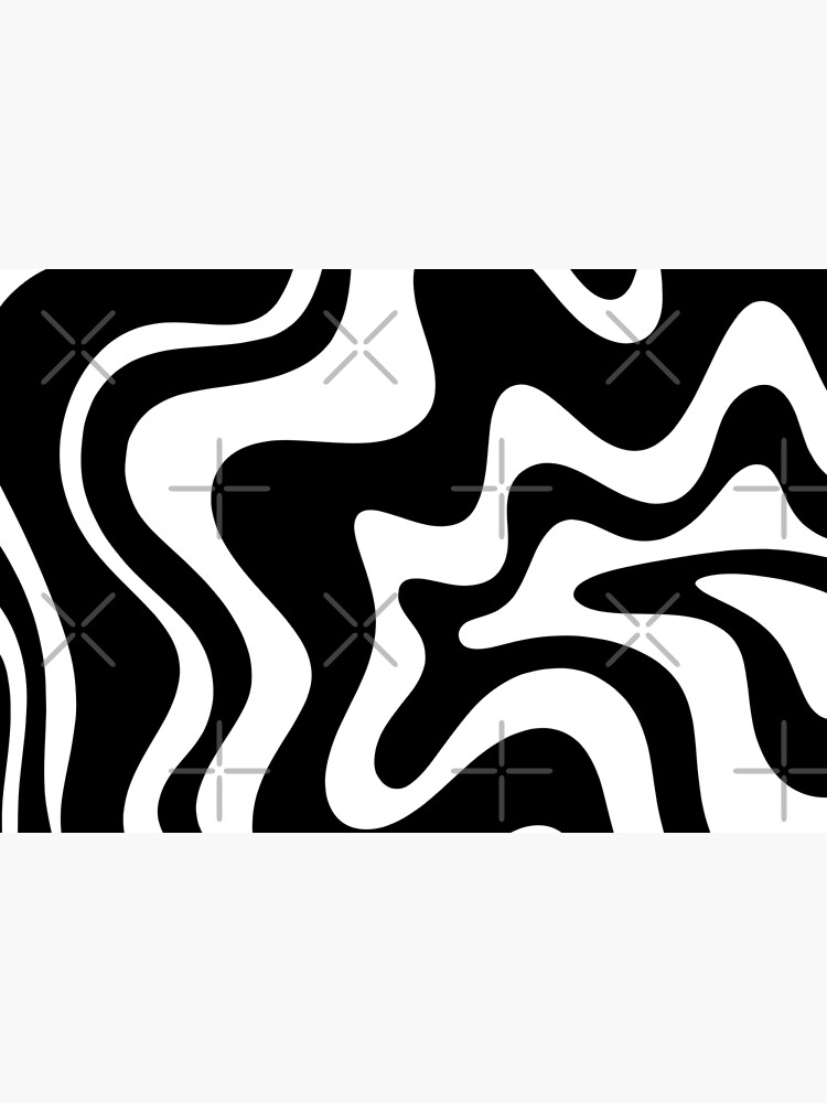 Liquid Swirl Retro Abstract Pattern in Black and White | Journal