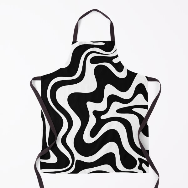 Item preview, Liquid Swirl Retro Abstract Pattern in Black and White designed and sold by kierkegaard.