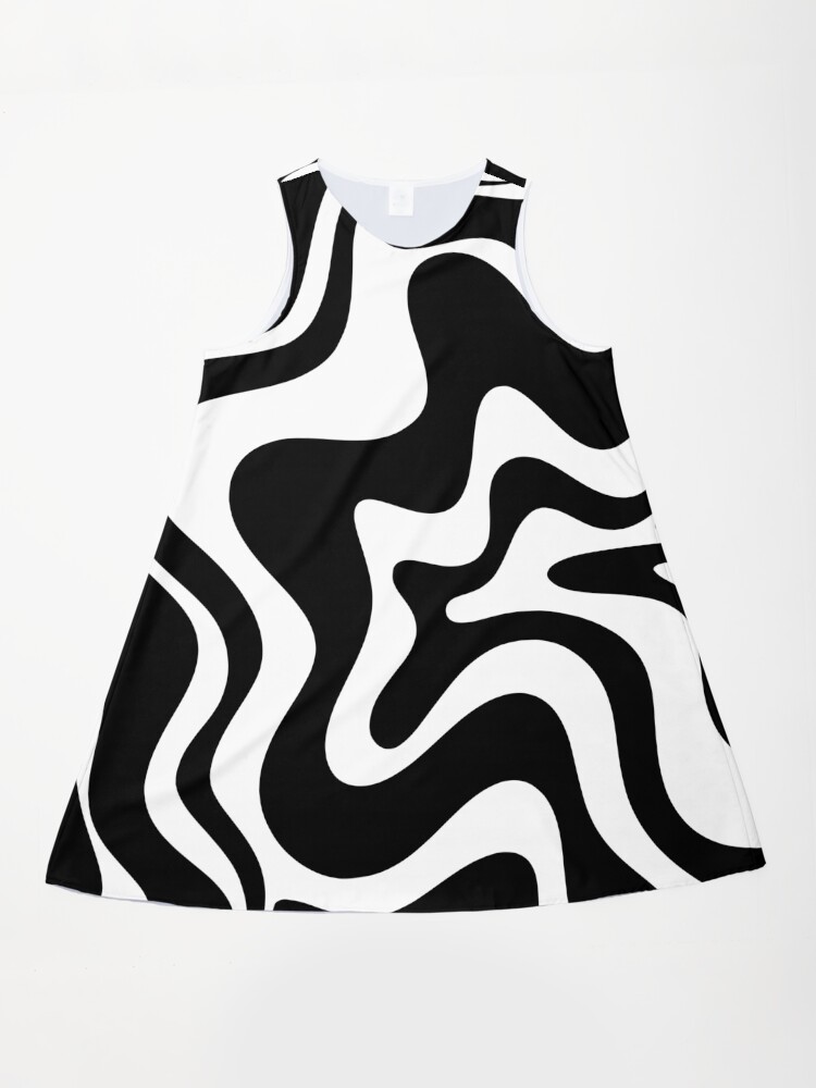 Liquid Swirl Retro Abstract Pattern in Black and White" A-Line Dress for  Sale by kierkegaard | Redbubble