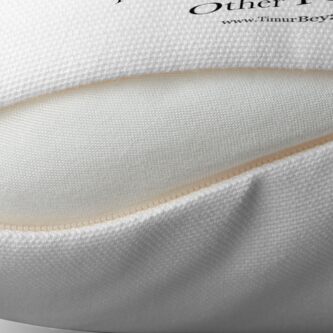 Alternate view of “Always Pray For The Happiness of Other People” | Timur Bey 2 Signature Quotes Throw Pillow