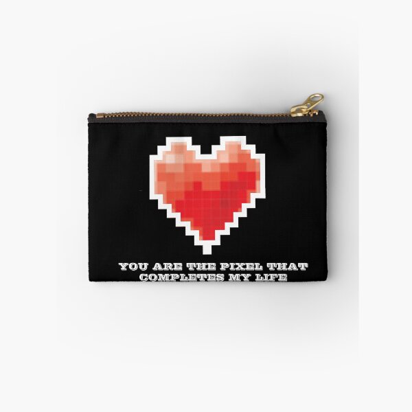Item preview, Heart pixel on black designed and sold by SpongyDesings.