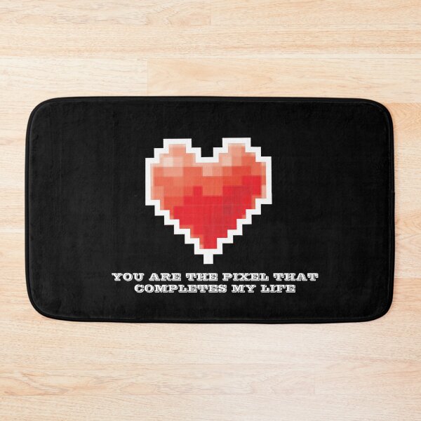 Item preview, Heart pixel on black designed and sold by SpongyDesings.