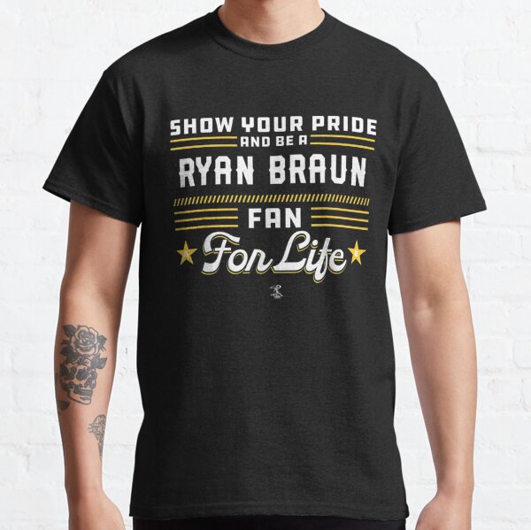  Ryan Braun - Men's Crewneck T-Shirt FCA #FCAG329465, Black,  Small : Clothing, Shoes & Jewelry