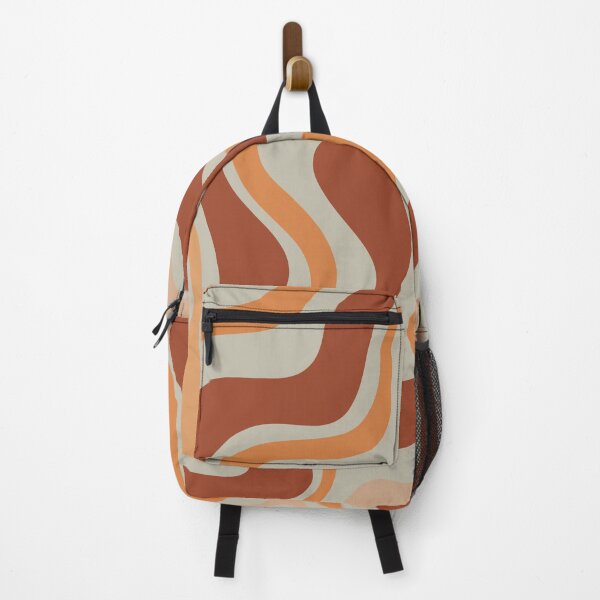 Item preview, Liquid Swirl Abstract Pattern in Rust Orange Pale Sage designed and sold by kierkegaard.