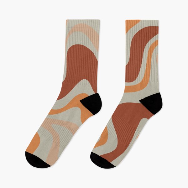Item preview, Liquid Swirl Abstract Pattern in Rust Orange Pale Sage designed and sold by kierkegaard.