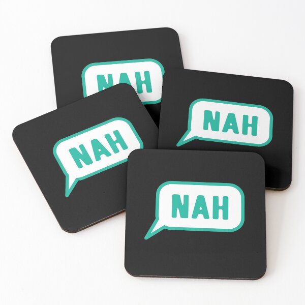 Item preview, NAH alone with matching YEAH in a speech bubble designed and sold by jazzydevil.