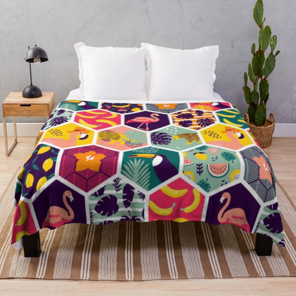 Item preview, Colorful tropical hexagonal pattern designed and sold by bestoffers.