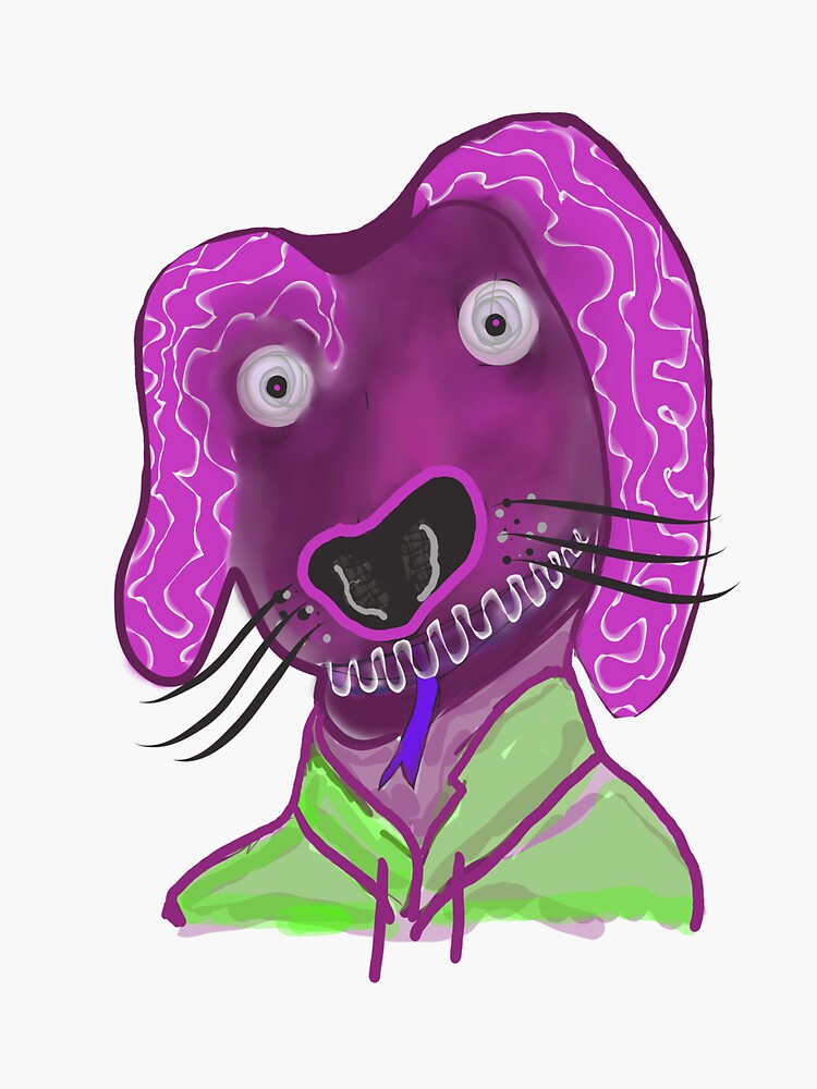 "the purple dog man" Sticker for Sale by mrkitsenk Redbubble