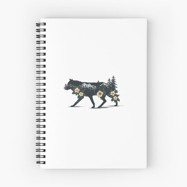 Item preview, Wildlife Wolf of Nature and Wanderlust Flowers designed and sold by aMortalArtist.