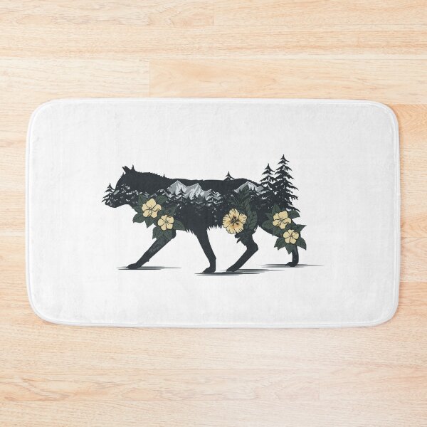 Item preview, Wildlife Wolf of Nature and Wanderlust Flowers designed and sold by aMortalArtist.