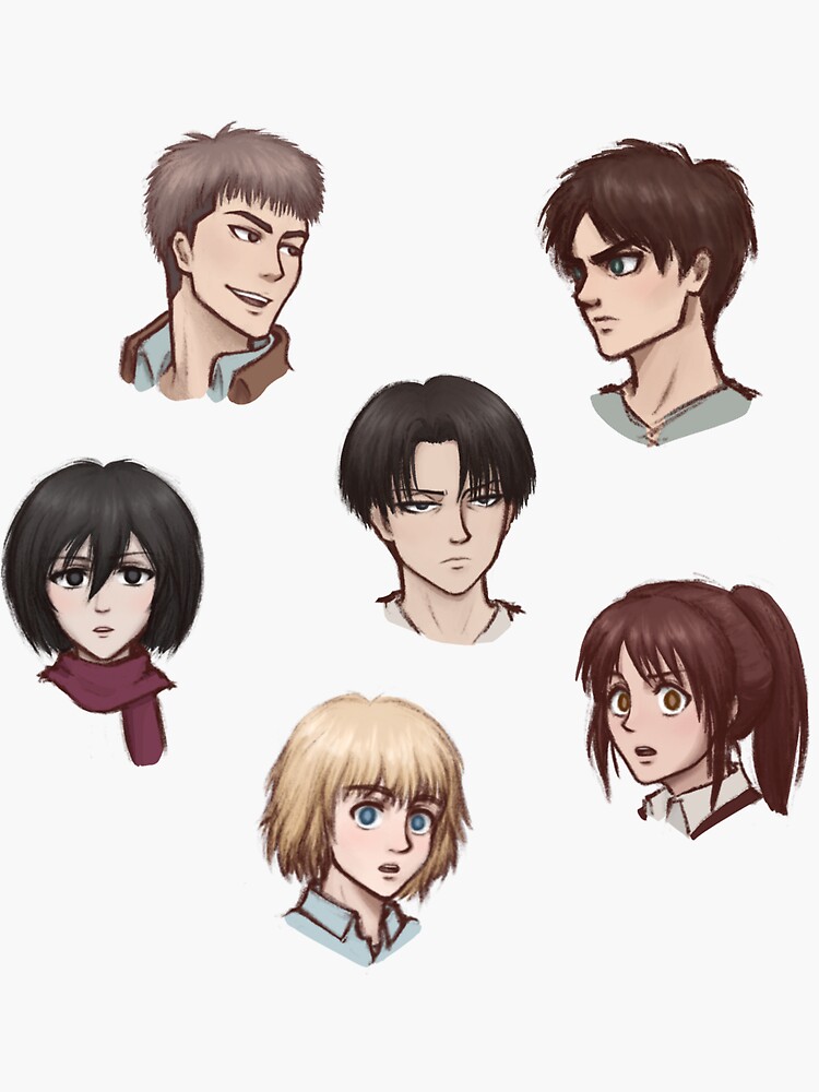 Cute Attack on Titan Stickers by mariacs123