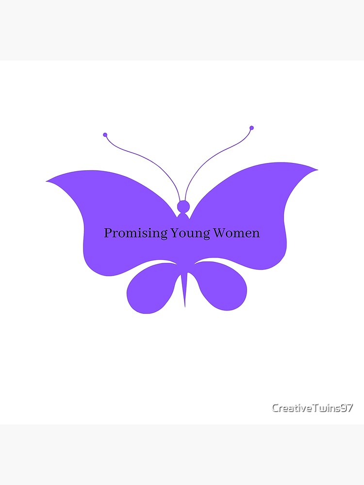 "Purple Butterfly Emoji Promising Young Woman " Poster for Sale by