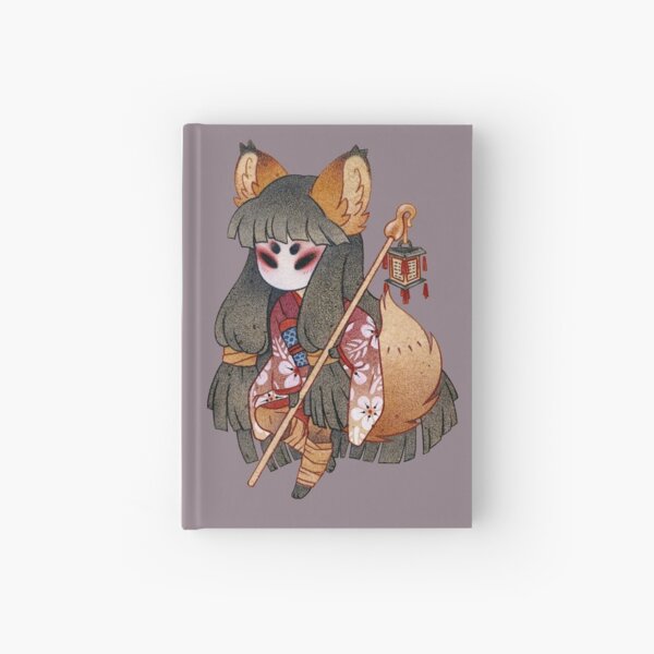 Mysterious Fox Girl - Kitsune Yokai TeaKitsune Hardcover Journal