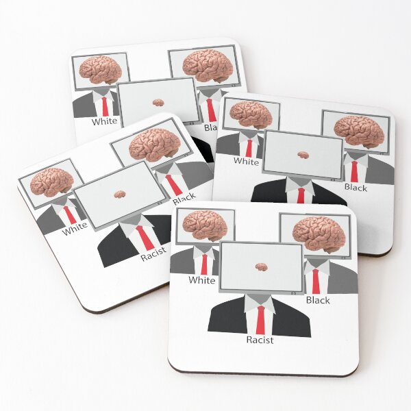 Item preview, white black racist brain designed and sold by NiceShirtY.