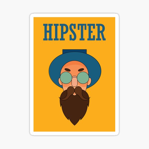 hipster-sticker-by-nohabla123-redbubble