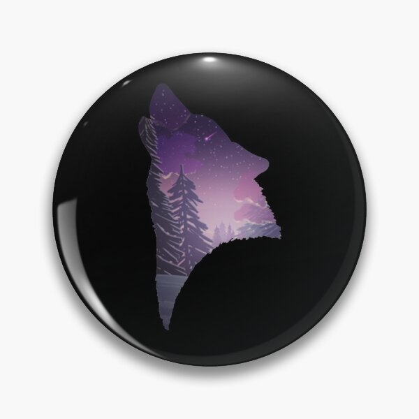 Item preview, Winter night Sky Forest Inside Howling Wolf designed and sold by aMortalArtist.