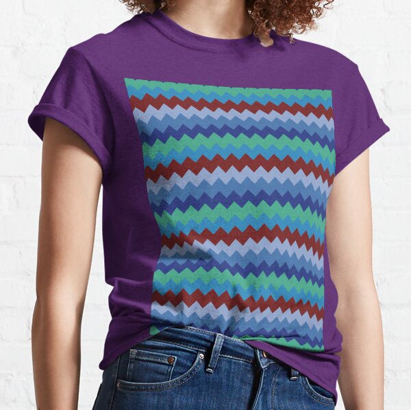 Modern zig zag chevron pattern Classic T-Shirt