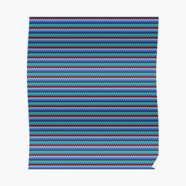 Modern zig zag chevron pattern Poster