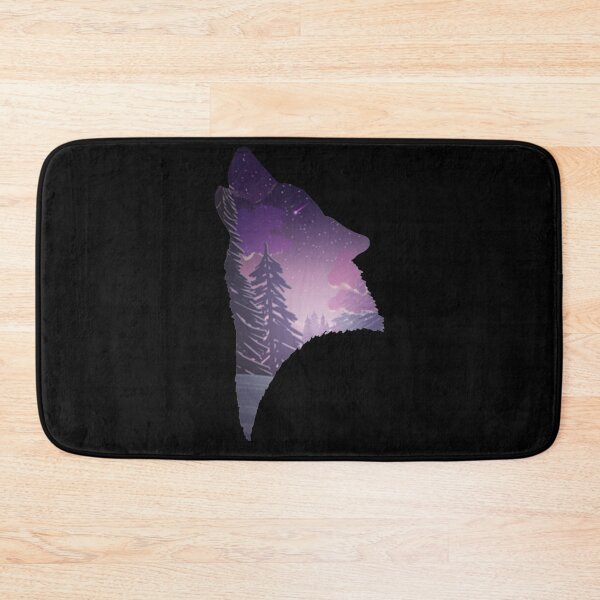 Item preview, Winter night Sky Forest Inside Howling Wolf designed and sold by aMortalArtist.