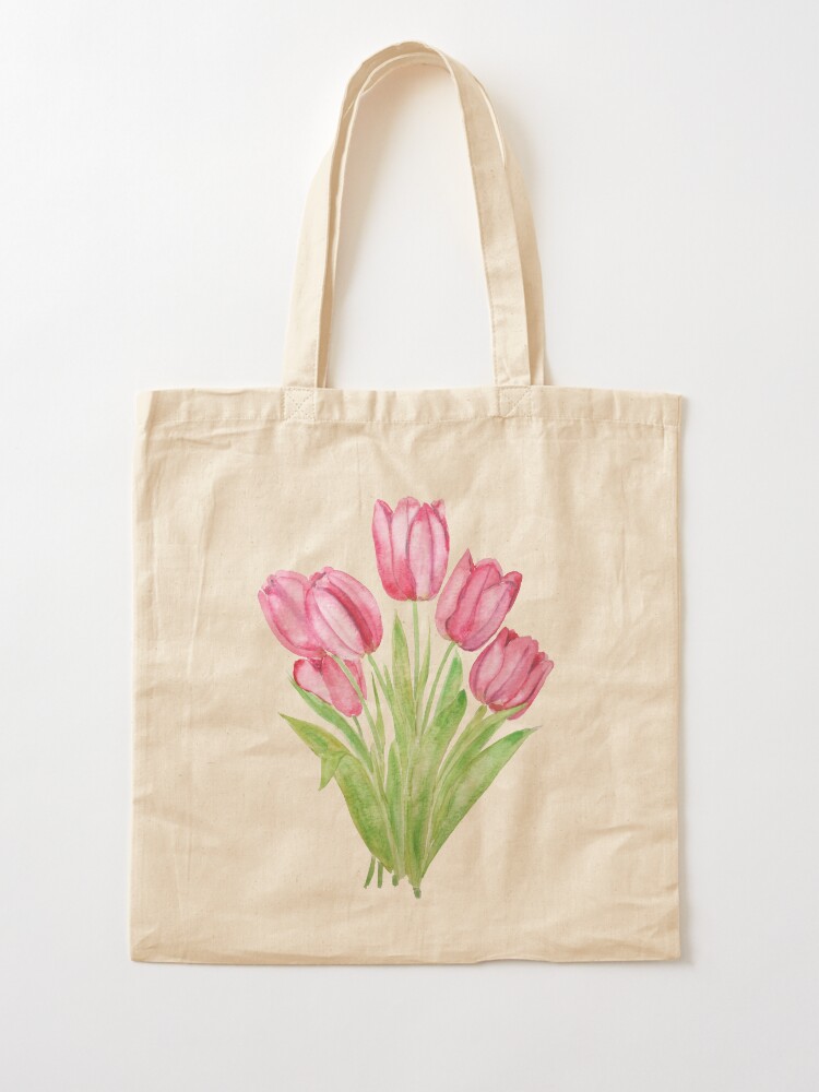 Flower canvas bag sale