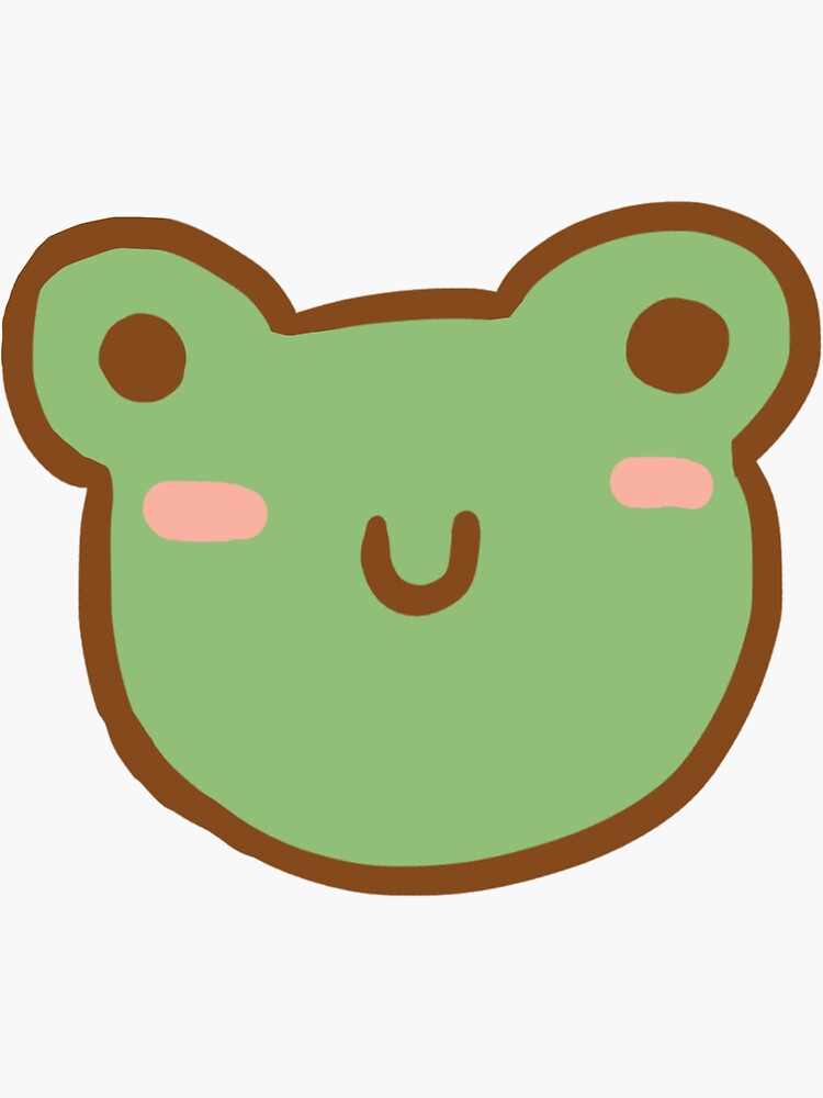 "Kawaii Frogy Frog Illustration" Sticker by Iriel-Papillon | Redbubble