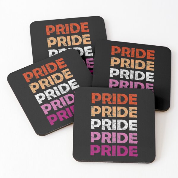 Item preview, Lesbian Pride Flag Colors Repeating Distressed Text designed and sold by Bumblefuzzies.