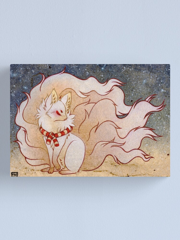 Alternate view of The Celestial Spirit - Kitsune Yokai TeaKitsune Canvas Print
