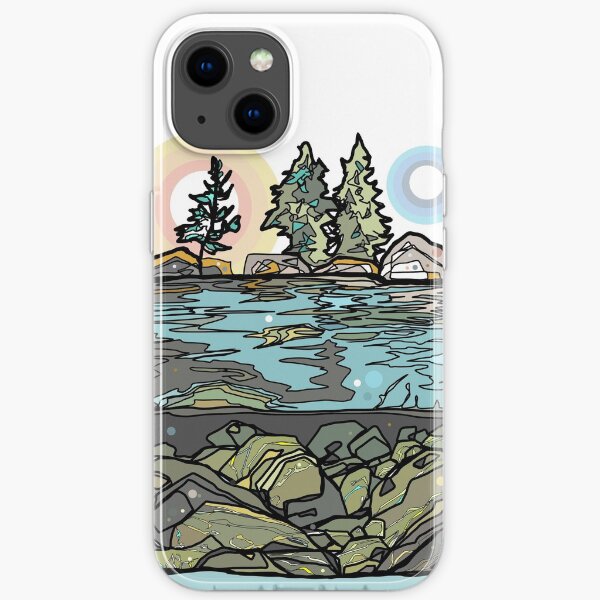Trees, River, Rocks. iPhone Soft Case