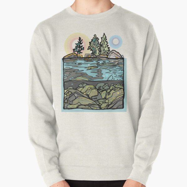 Trees, River, Rocks. Pullover Sweatshirt