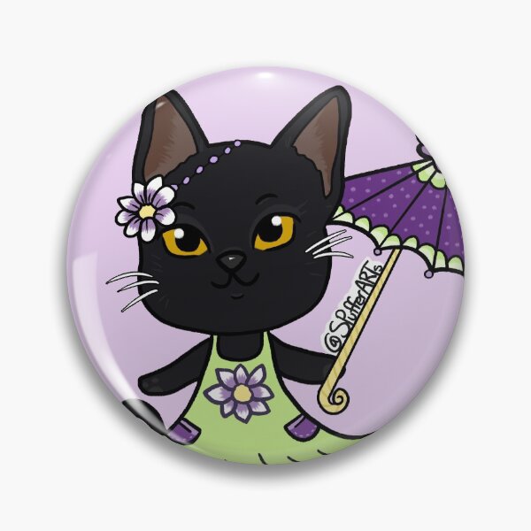 Item preview, Spring Time Black Kitty Cat designed and sold by SPufferART.